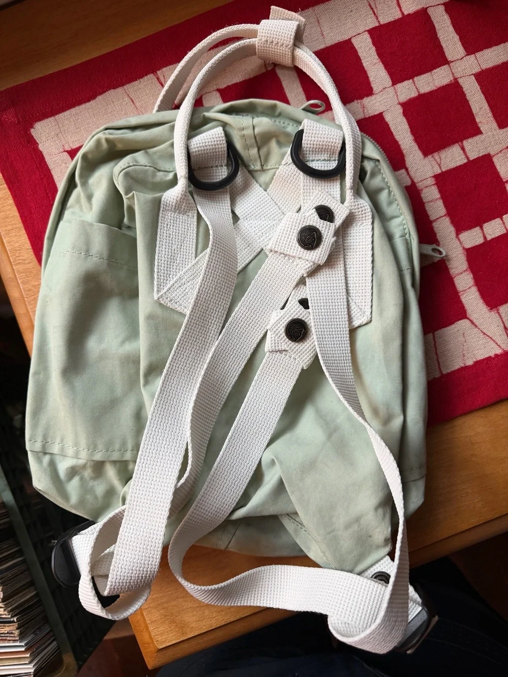 Fjallraven Mini Kanken kids backpack in Mint
